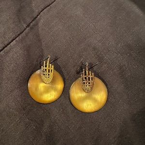 Gold Alexis bittar earrings